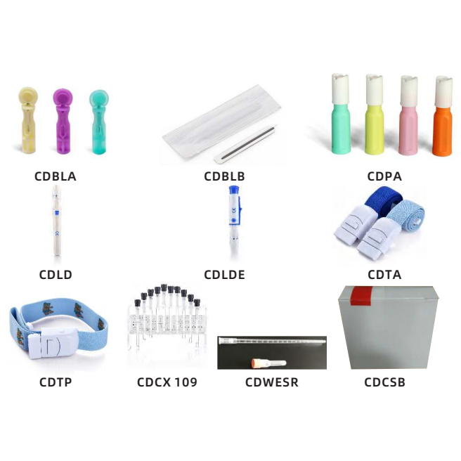 Recommended accessories for blood collection