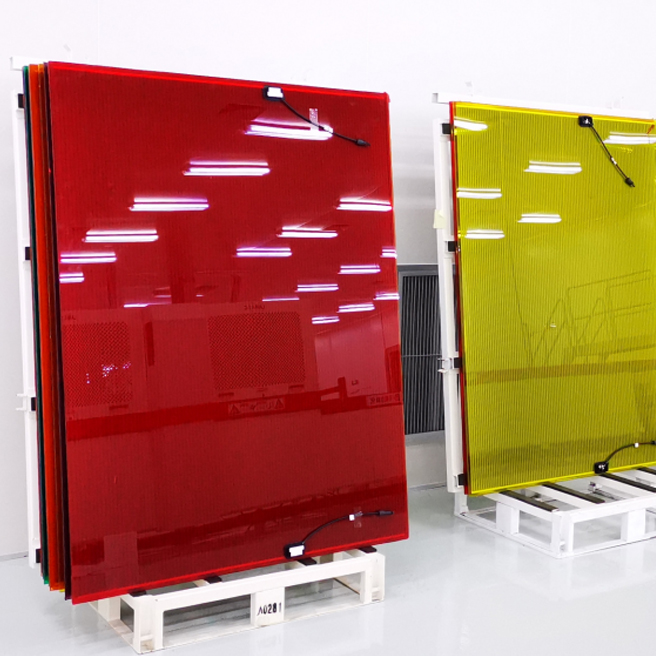 Third Generation CdTe Power Glass Imitation metal and glazed texture