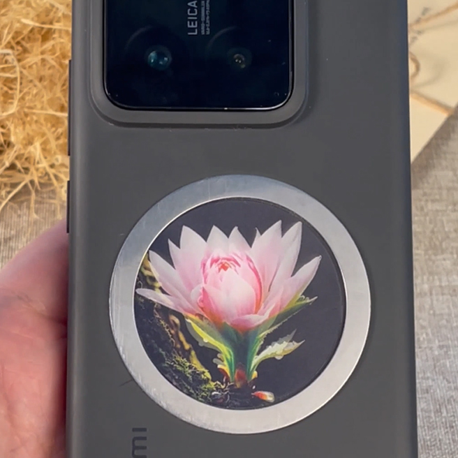 Magnetic suction patch for mobile phones and mobile phone stand